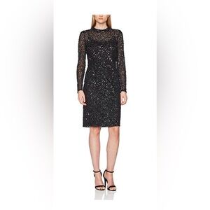 Adrianna Papell black beaded dress